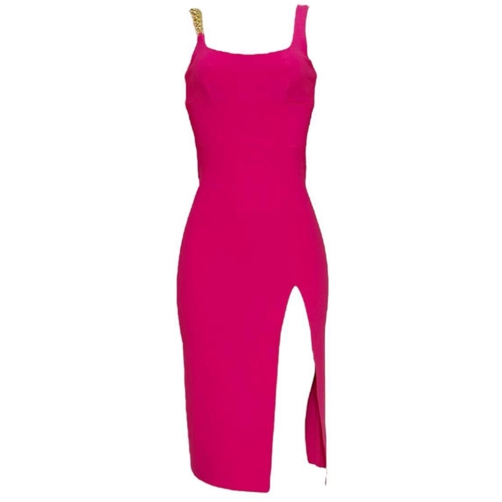 AMANDA UPRICHARD Landra Chain Strap Midi Dress, Magenta, XS $228